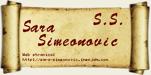 Sara Simeonović vizit kartica